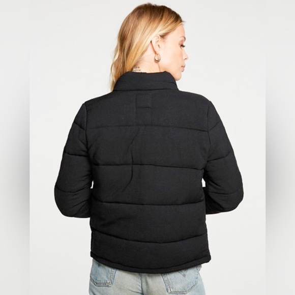 CHASER Black Heirloom Wovens Quilted Puffer Jacket Shacket Size Small - Picture 3 of 10